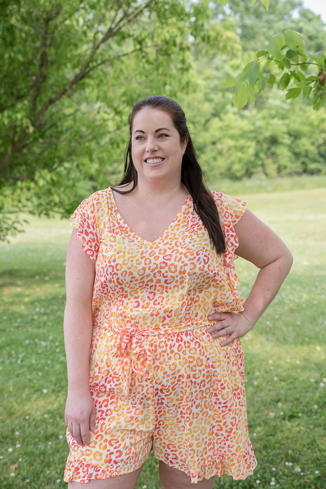 Bask in the Sunshine Romper-Andre by Unit-Timber Brooke Boutique, Online Women's Fashion Boutique in Amarillo, Texas