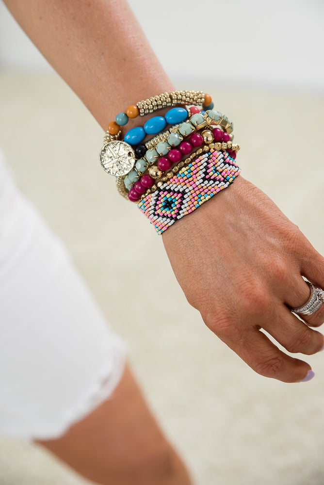 Colorful Next to You Bracelet Set-Urbanista-Timber Brooke Boutique, Online Women's Fashion Boutique in Amarillo, Texas