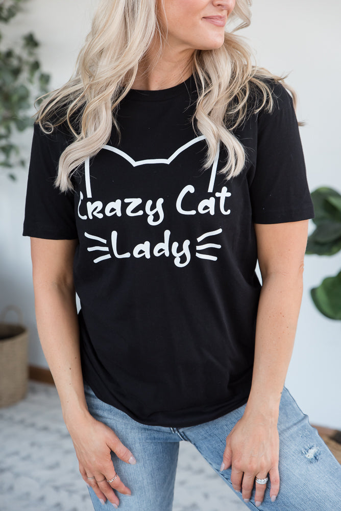 Crazy Cat Lady Graphic Tee-BT Graphic Tee-Timber Brooke Boutique, Online Women's Fashion Boutique in Amarillo, Texas