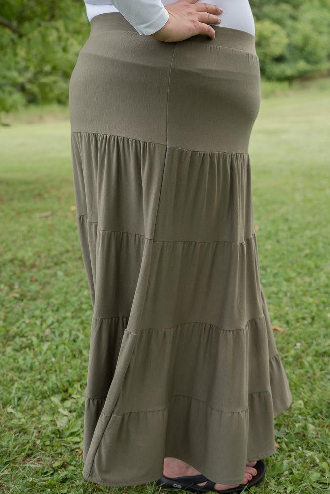 All Around Skirt in Olive-Zenana-Timber Brooke Boutique, Online Women's Fashion Boutique in Amarillo, Texas