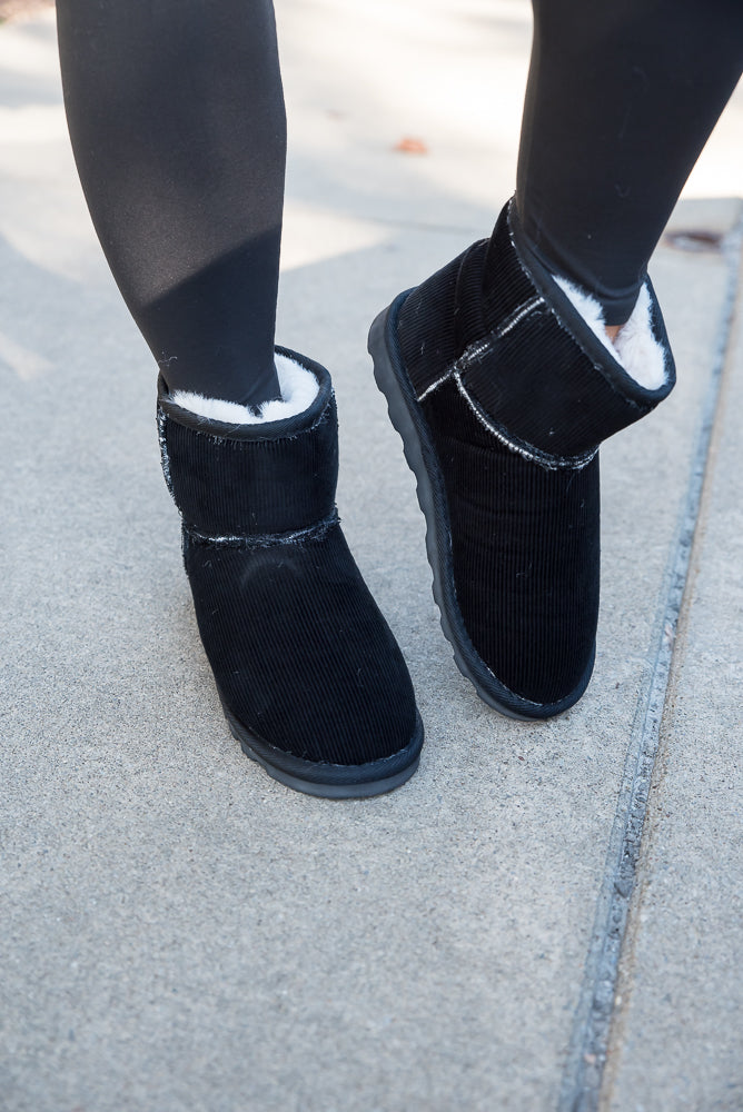 Comfort Boots in Black Corduroy-Corkys-Timber Brooke Boutique, Online Women's Fashion Boutique in Amarillo, Texas