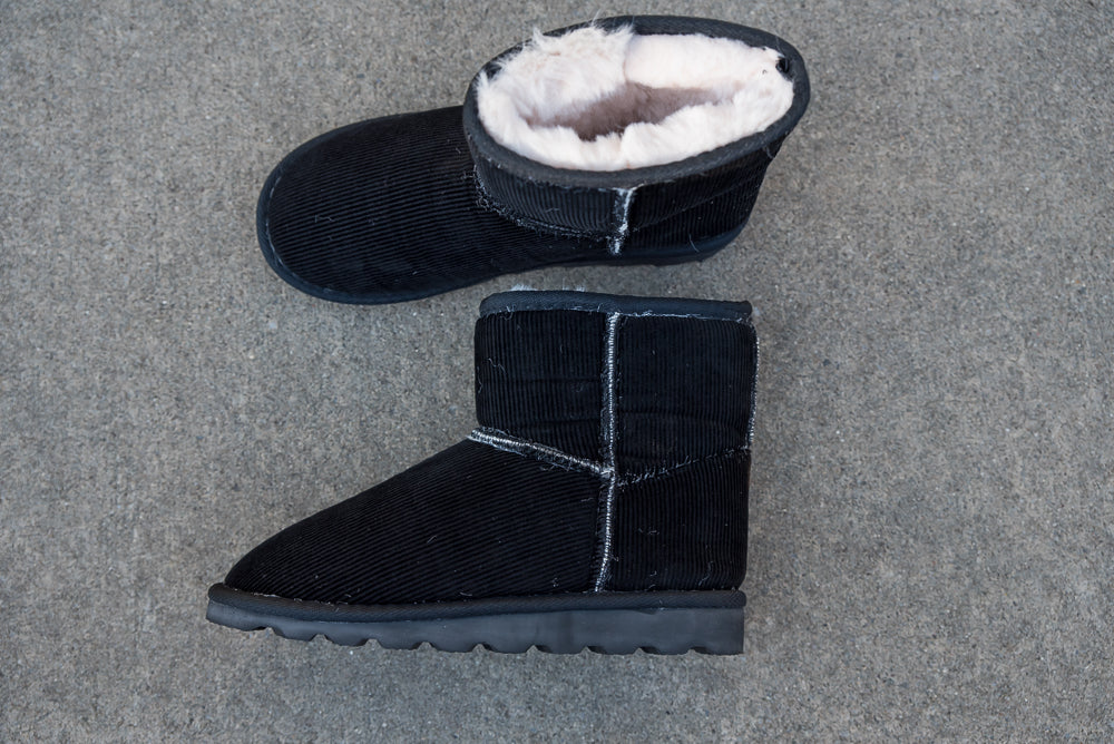 Comfort Boots in Black Corduroy-Corkys-Timber Brooke Boutique, Online Women's Fashion Boutique in Amarillo, Texas