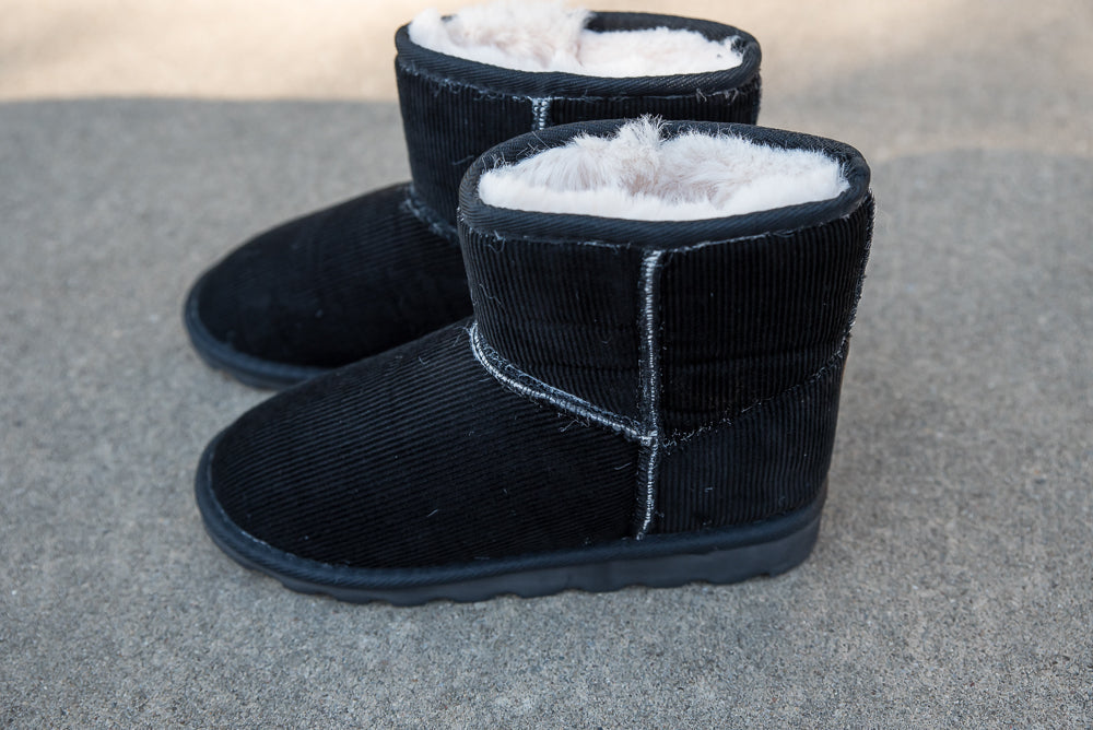 Comfort Boots in Black Corduroy-Corkys-Timber Brooke Boutique, Online Women's Fashion Boutique in Amarillo, Texas