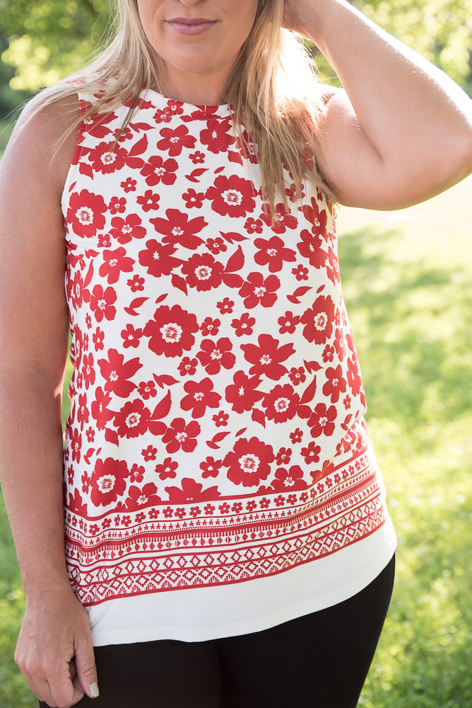 The Lady in Red Top-White Birch-Timber Brooke Boutique, Online Women's Fashion Boutique in Amarillo, Texas