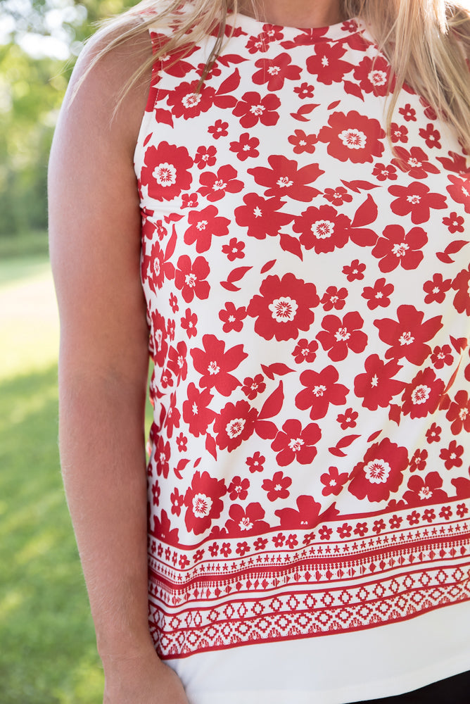 The Lady in Red Top-White Birch-Timber Brooke Boutique, Online Women's Fashion Boutique in Amarillo, Texas