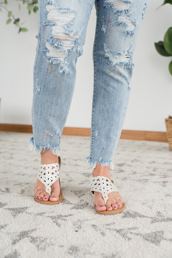 Rainbow Skies Paint Splatter Judy Blue Boyfriend Jeans-Judy Blue-Timber Brooke Boutique, Online Women's Fashion Boutique in Amarillo, Texas