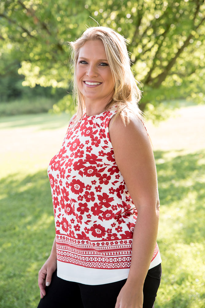 The Lady in Red Top-White Birch-Timber Brooke Boutique, Online Women's Fashion Boutique in Amarillo, Texas