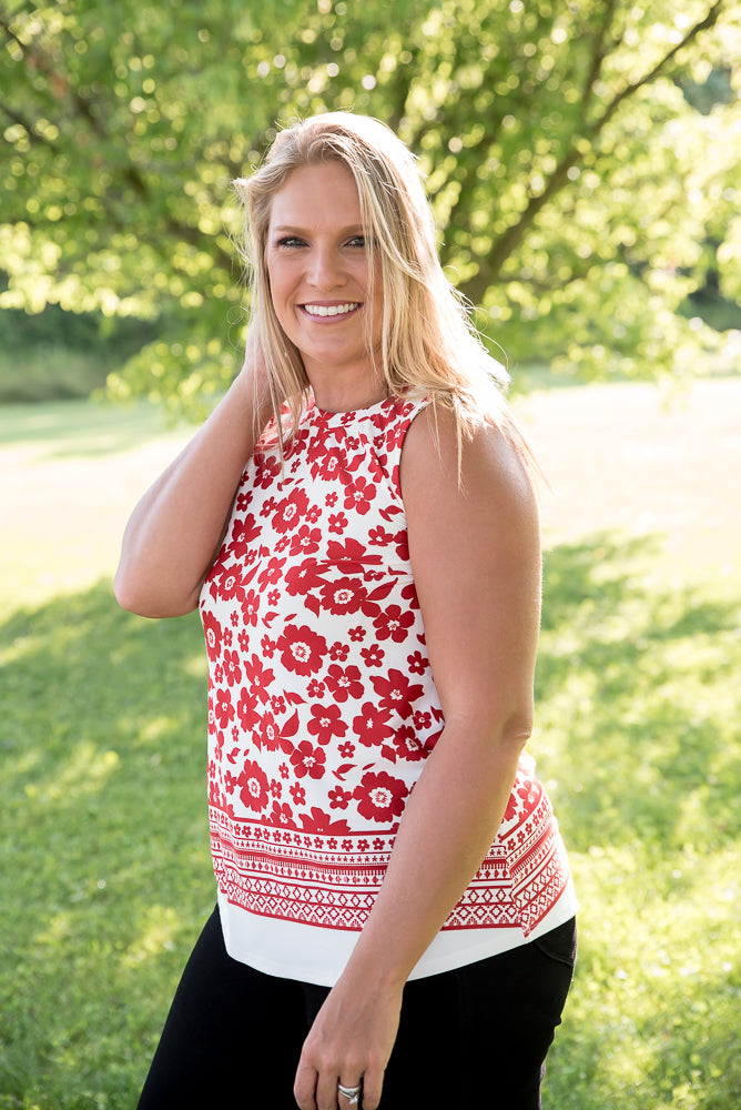 The Lady in Red Top-White Birch-Timber Brooke Boutique, Online Women's Fashion Boutique in Amarillo, Texas