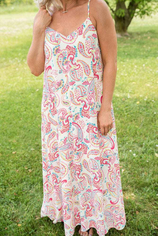 Paisley Paradise Maxi Dress-Andre by Unit-Timber Brooke Boutique, Online Women's Fashion Boutique in Amarillo, Texas