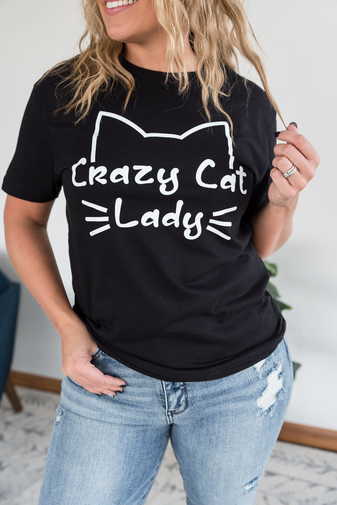 Crazy Cat Lady Graphic Tee-BT Graphic Tee-Timber Brooke Boutique, Online Women's Fashion Boutique in Amarillo, Texas