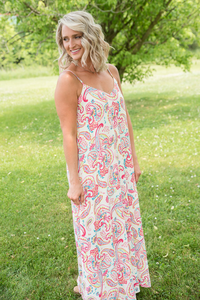 Paisley Paradise Maxi Dress-Andre by Unit-Timber Brooke Boutique, Online Women's Fashion Boutique in Amarillo, Texas