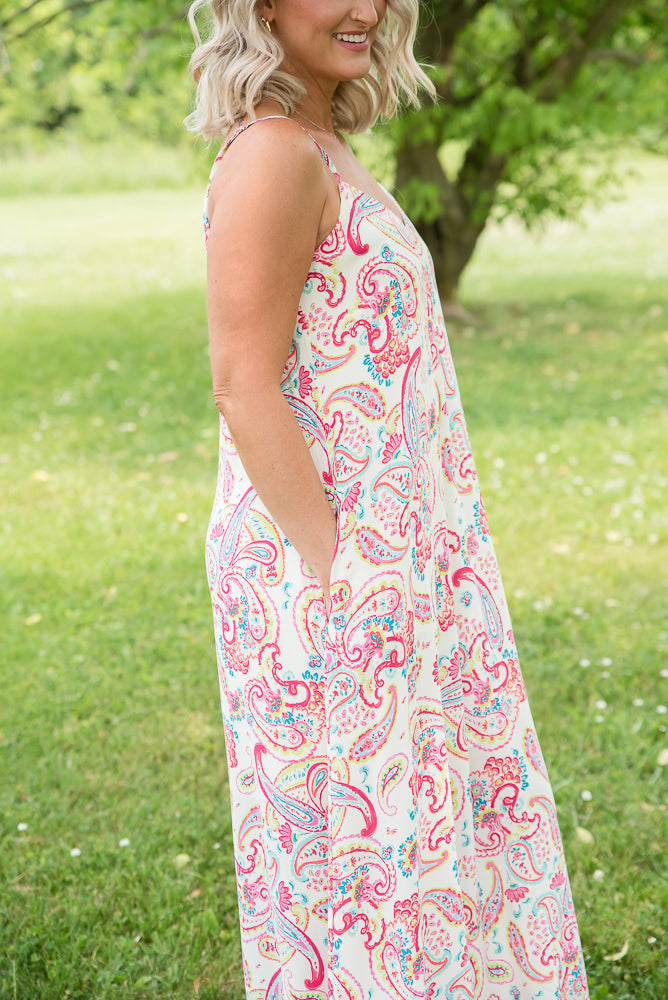 Paisley Paradise Maxi Dress-Andre by Unit-Timber Brooke Boutique, Online Women's Fashion Boutique in Amarillo, Texas