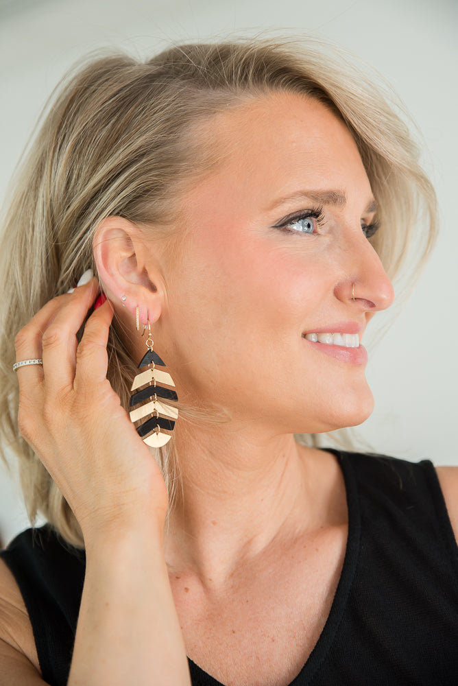 Here All Along Black Earrings-Urbanista-Timber Brooke Boutique, Online Women's Fashion Boutique in Amarillo, Texas