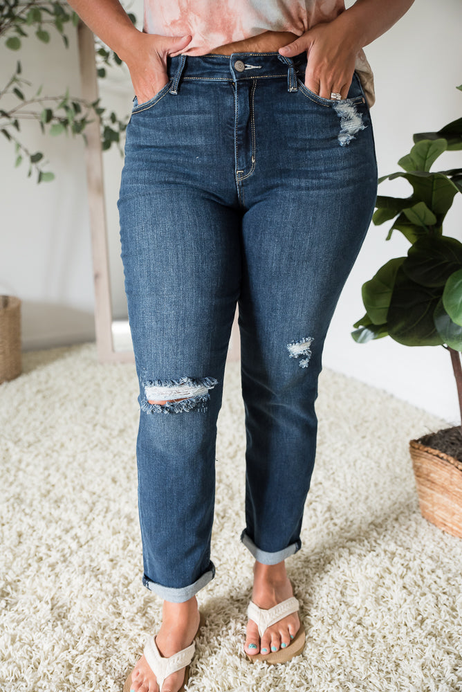 Rest Assured Judy Blue Boyfriend Jeans-judy blue-Timber Brooke Boutique, Online Women's Fashion Boutique in Amarillo, Texas