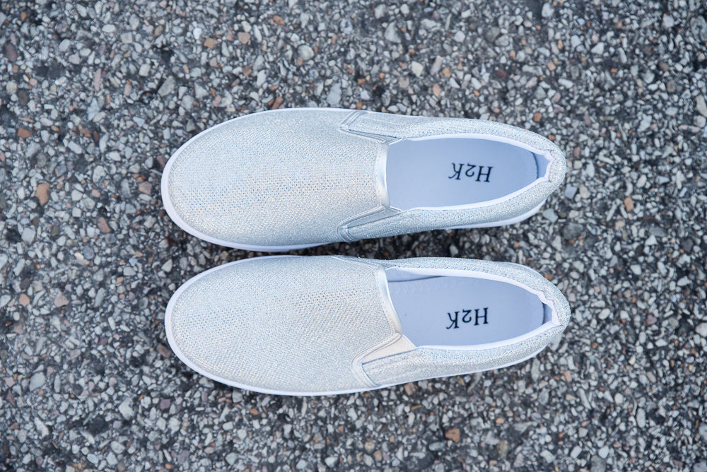 Four Seasons Silver Glitter Sneaker-H2K-Timber Brooke Boutique, Online Women's Fashion Boutique in Amarillo, Texas