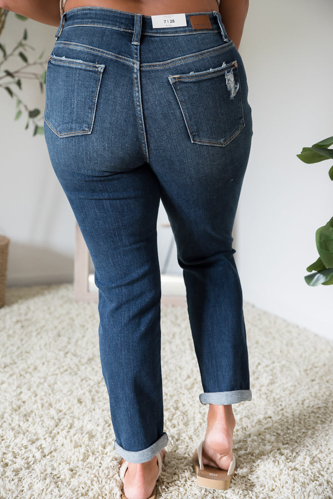 Rest Assured Judy Blue Boyfriend Jeans-judy blue-Timber Brooke Boutique, Online Women's Fashion Boutique in Amarillo, Texas