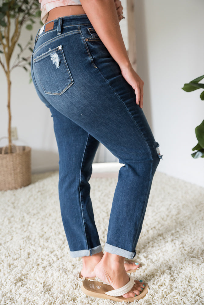 Rest Assured Judy Blue Boyfriend Jeans-judy blue-Timber Brooke Boutique, Online Women's Fashion Boutique in Amarillo, Texas