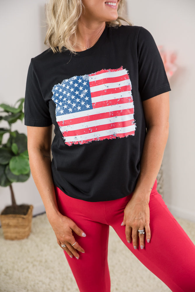 The American Flag Tee-BT Graphic Tee-Timber Brooke Boutique, Online Women's Fashion Boutique in Amarillo, Texas