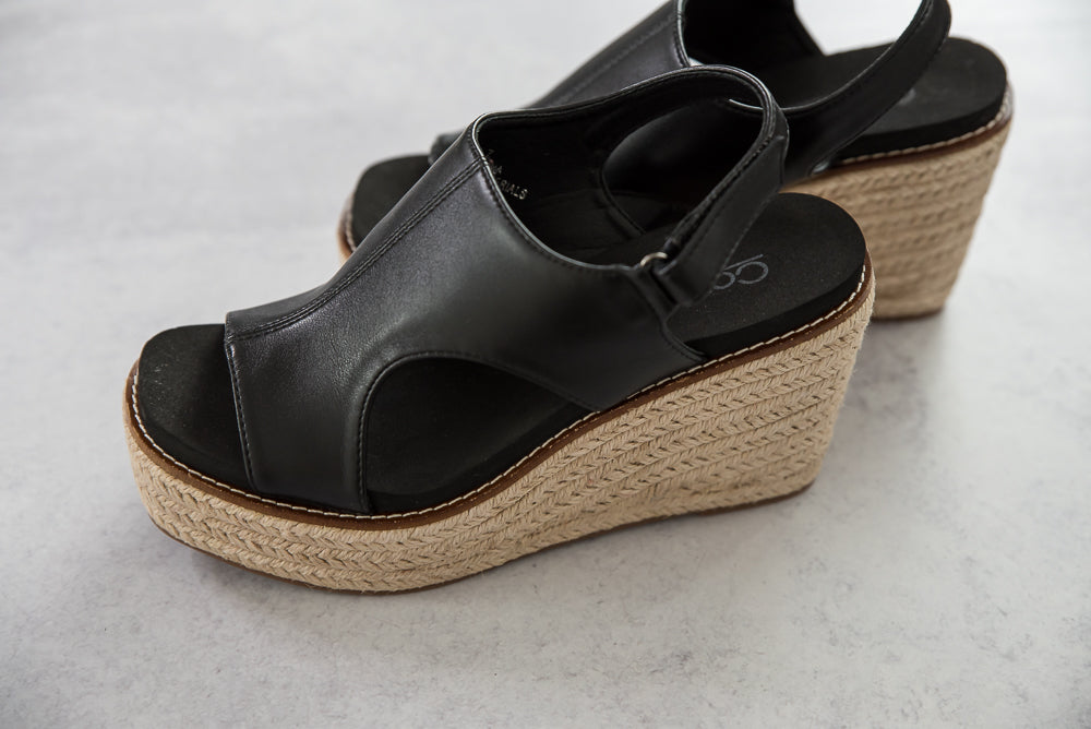 Freddie Wedges in Black-Corkys-Timber Brooke Boutique, Online Women's Fashion Boutique in Amarillo, Texas