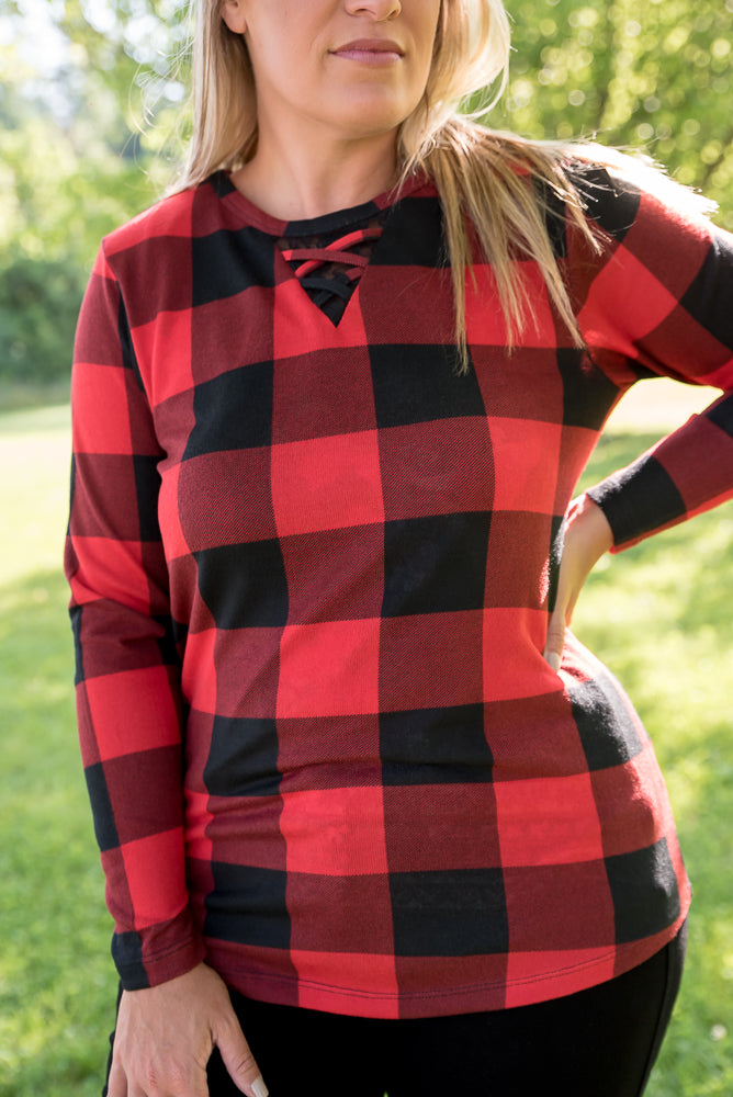 Checkmate Top in Red-Your Fashion Wholesale-Timber Brooke Boutique, Online Women's Fashion Boutique in Amarillo, Texas