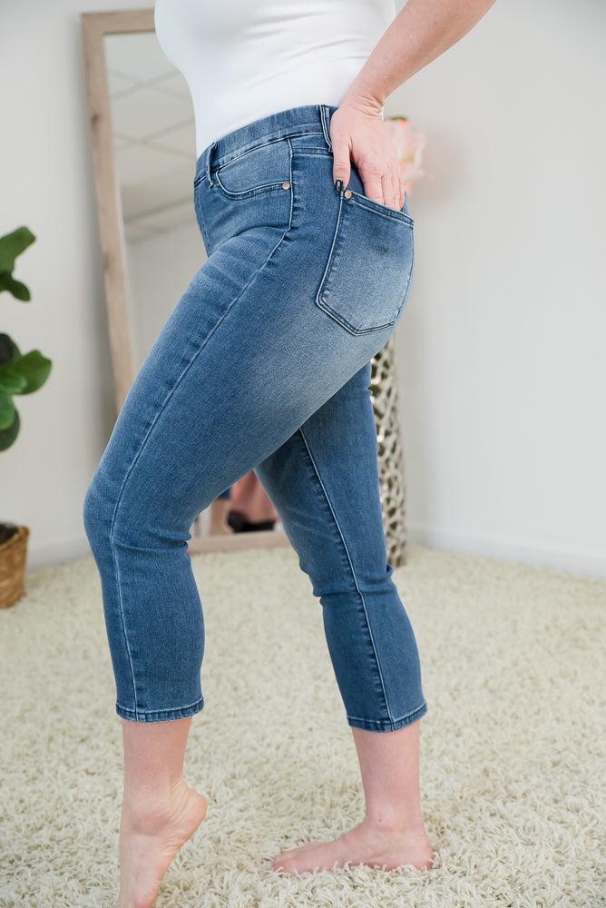 Today's Musings Cool Denim Judy Blue Capris-judy blue-Timber Brooke Boutique, Online Women's Fashion Boutique in Amarillo, Texas