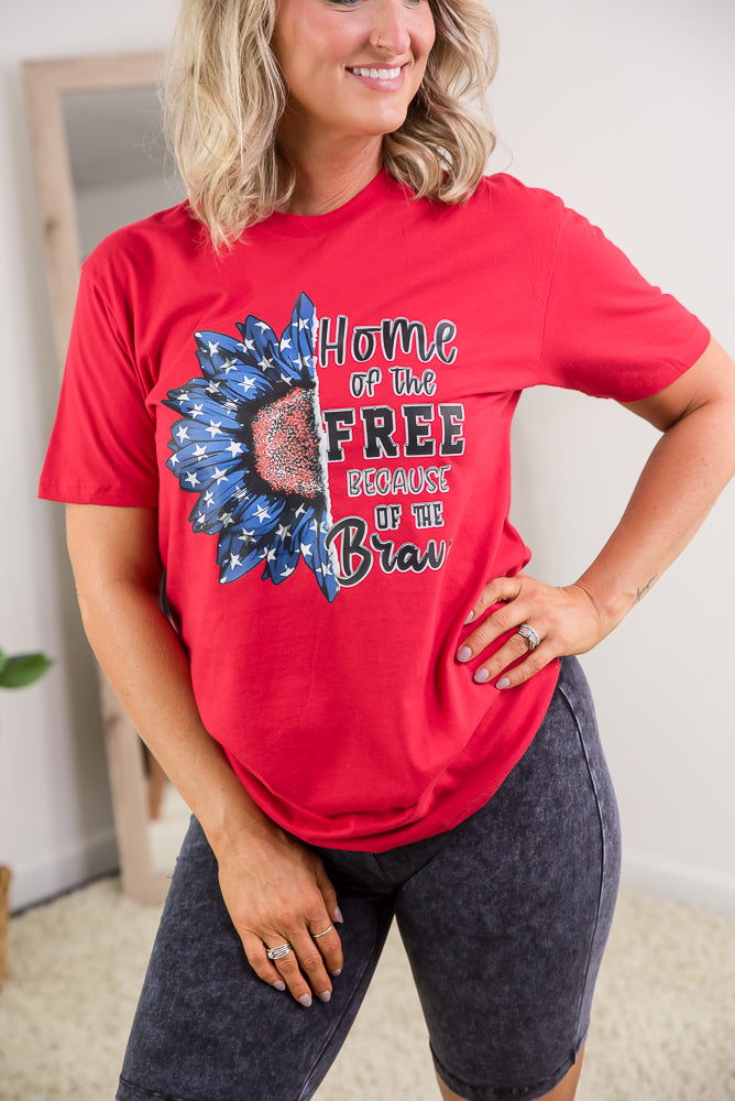 Home of the Free Tee-BT Graphic Tee-Timber Brooke Boutique, Online Women's Fashion Boutique in Amarillo, Texas