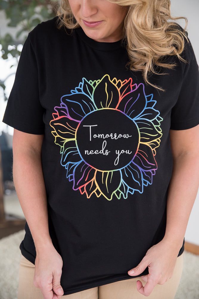 Tomorrow Needs You Graphic Tee-BT Graphic Tee-Timber Brooke Boutique, Online Women's Fashion Boutique in Amarillo, Texas