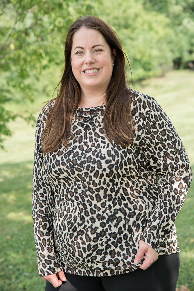 Leopard and Lace Top-Your Fashion Wholesale-Timber Brooke Boutique, Online Women's Fashion Boutique in Amarillo, Texas