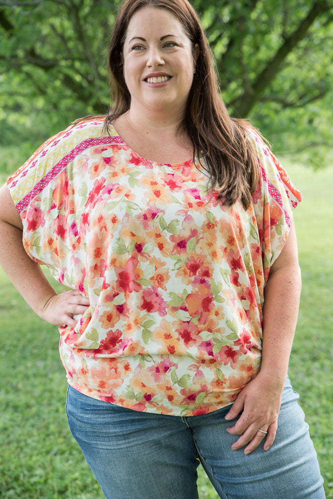 Bright Eyed Floral Top-White Birch-Timber Brooke Boutique, Online Women's Fashion Boutique in Amarillo, Texas