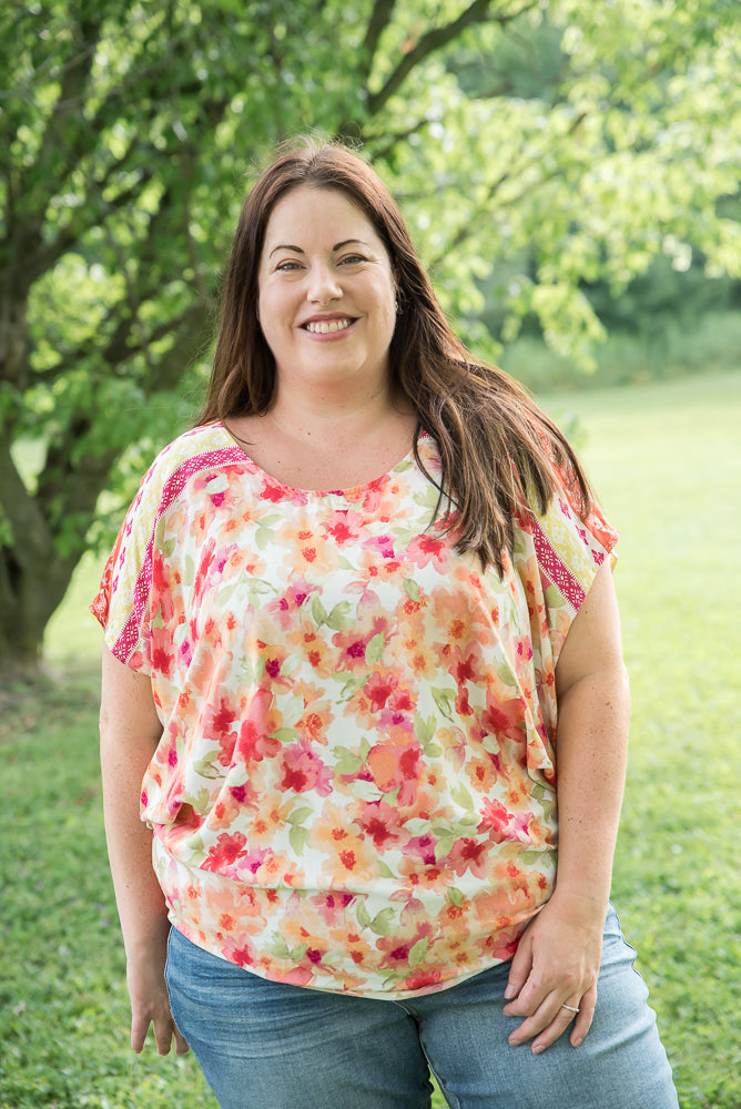 Bright Eyed Floral Top-White Birch-Timber Brooke Boutique, Online Women's Fashion Boutique in Amarillo, Texas