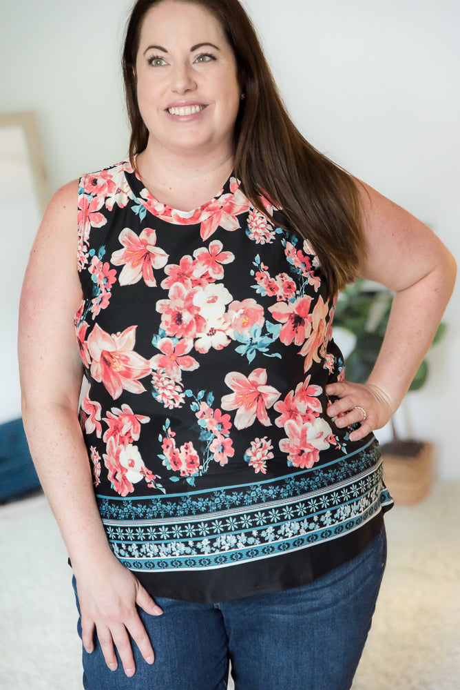 Floral Perfection Tank-White Birch-Timber Brooke Boutique, Online Women's Fashion Boutique in Amarillo, Texas