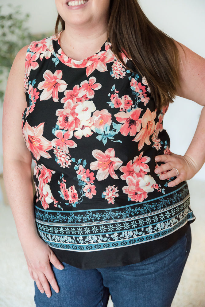 Floral Perfection Tank-White Birch-Timber Brooke Boutique, Online Women's Fashion Boutique in Amarillo, Texas