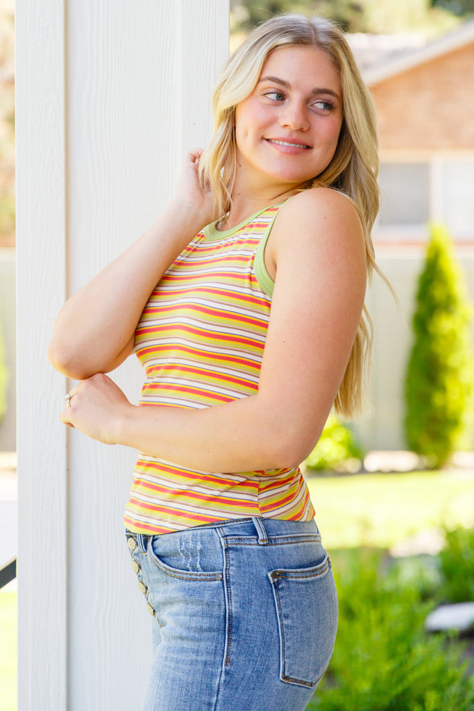 Now and Forever Striped Tank-Tank Tops-Timber Brooke Boutique, Online Women's Fashion Boutique in Amarillo, Texas