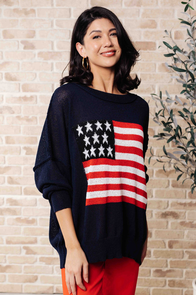 Oh Say Can You See Lightweight Pullover-Tops-Timber Brooke Boutique, Online Women's Fashion Boutique in Amarillo, Texas