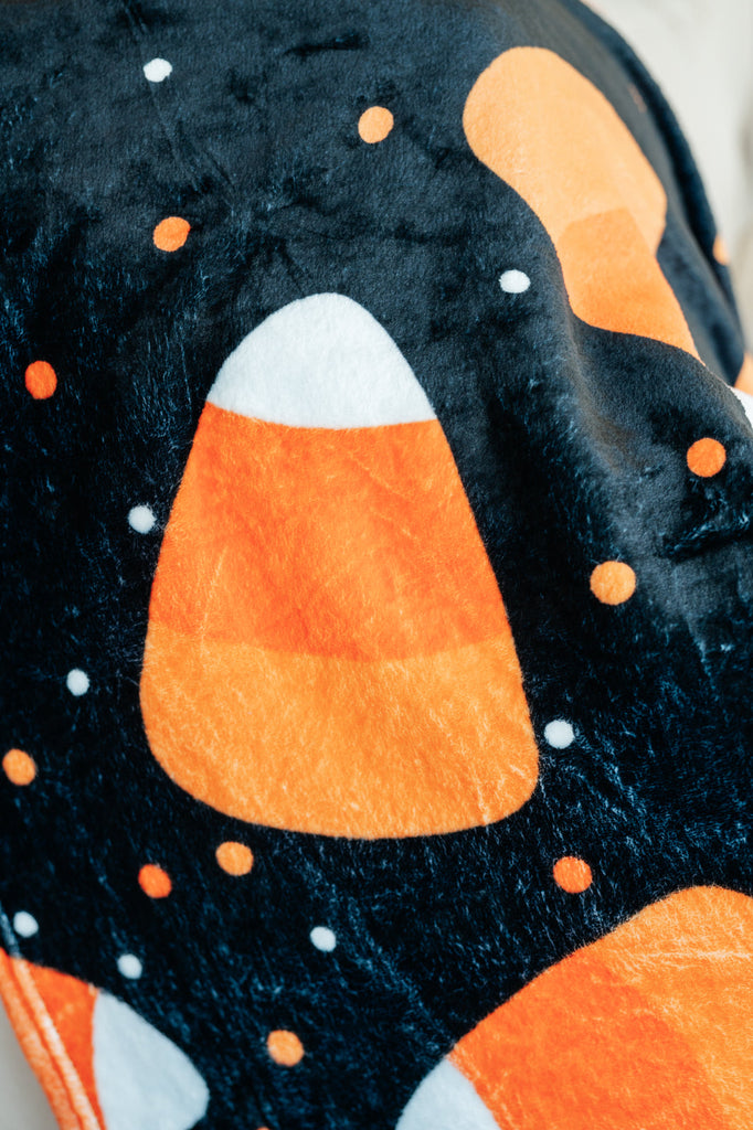 PREORDER: Halloween Fleece Blanket in Jumbo Candies-Womens-Timber Brooke Boutique, Online Women's Fashion Boutique in Amarillo, Texas