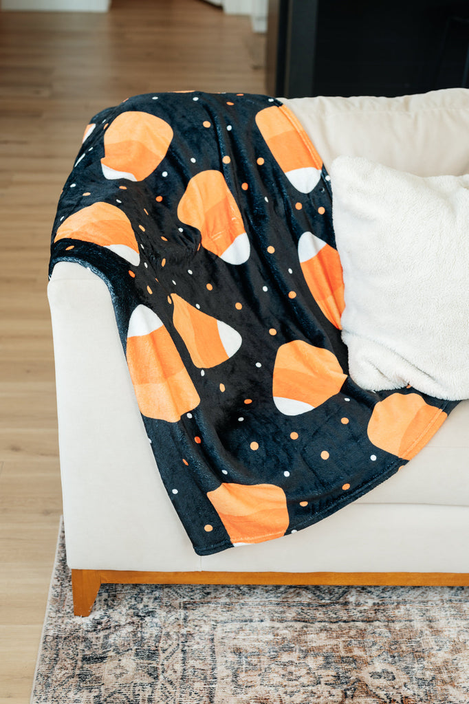 PREORDER: Halloween Fleece Blanket in Jumbo Candies-Womens-Timber Brooke Boutique, Online Women's Fashion Boutique in Amarillo, Texas