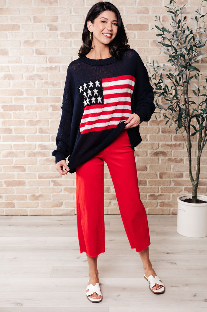 Oh Say Can You See Lightweight Pullover-Tops-Timber Brooke Boutique, Online Women's Fashion Boutique in Amarillo, Texas