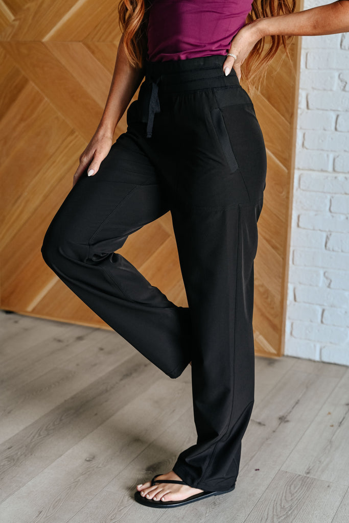 Runner's High Drawstring Joggers in Black-Athleisure-Timber Brooke Boutique, Online Women's Fashion Boutique in Amarillo, Texas