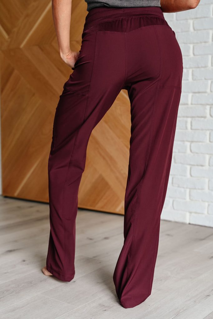 Runner's High Drawstring Joggers in Red Merlot-Athleisure-Timber Brooke Boutique, Online Women's Fashion Boutique in Amarillo, Texas