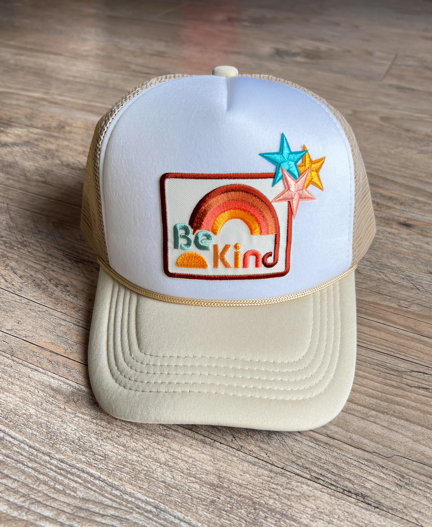 Be Kind Custom Trucker Hat-Hat Bar-Timber Brooke Boutique, Online Women's Fashion Boutique in Amarillo, Texas