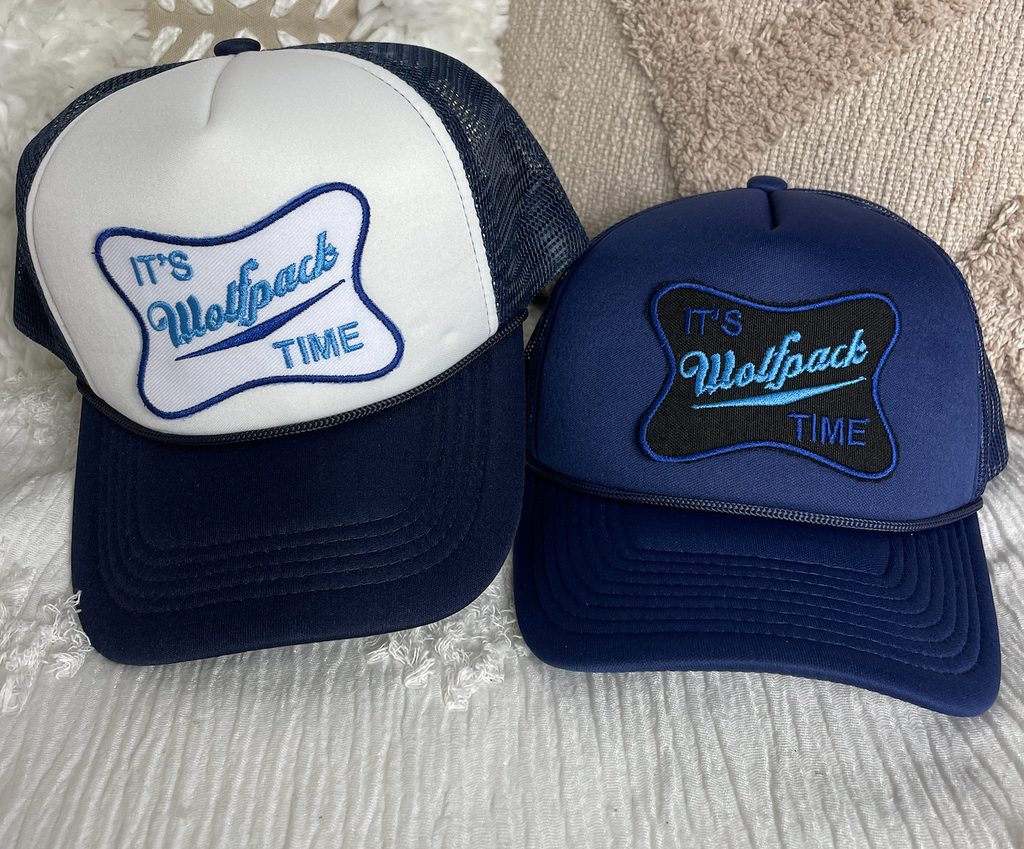 It's Wolfpack Time Trucker Hat-Hats-Timber Brooke Boutique, Online Women's Fashion Boutique in Amarillo, Texas