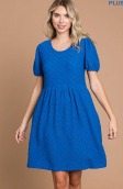 Empire Ruched Mini Dress-Short Sleeve Top-Timber Brooke Boutique, Online Women's Fashion Boutique in Amarillo, Texas