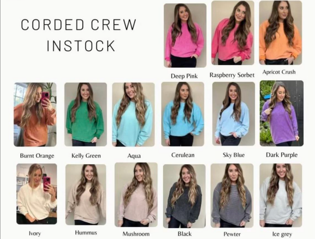 MARKET! Corded Crewneck-Sweatshirts-Timber Brooke Boutique, Online Women's Fashion Boutique in Amarillo, Texas