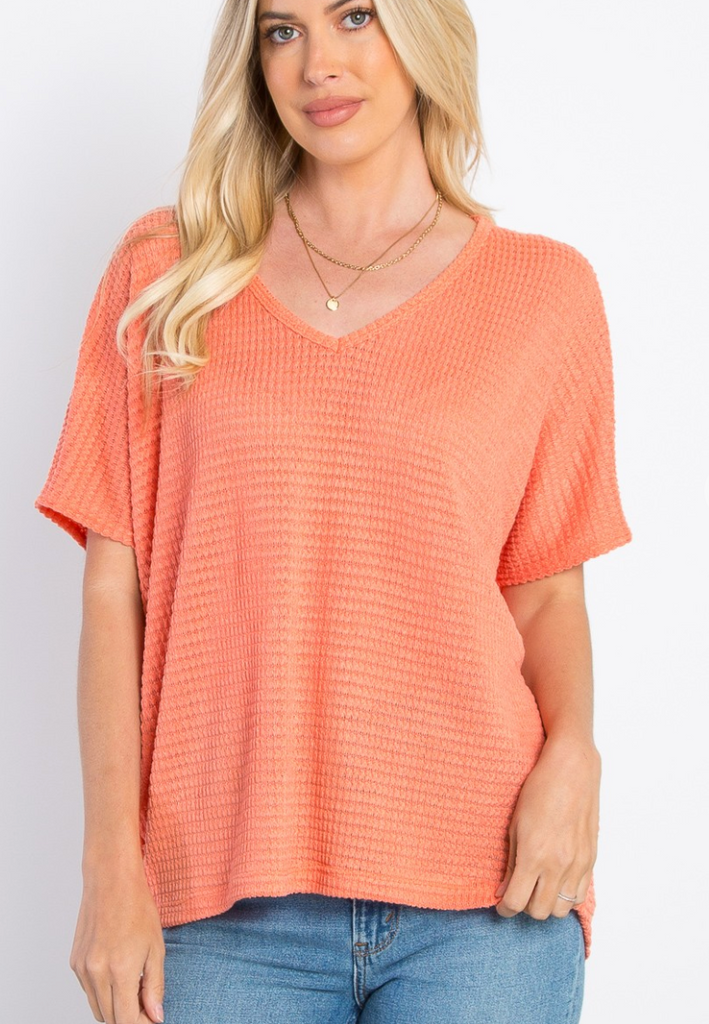 TAKEOVER! Solid Knit Dolman Top-Short Sleeve Top-Timber Brooke Boutique, Online Women's Fashion Boutique in Amarillo, Texas