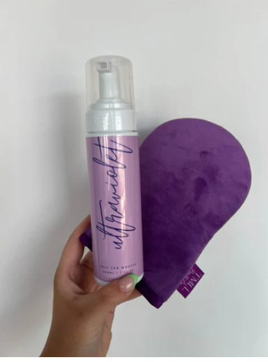 Ultra Violet Tanning Foam & Mitt-Health & Beauty-Timber Brooke Boutique, Online Women's Fashion Boutique in Amarillo, Texas