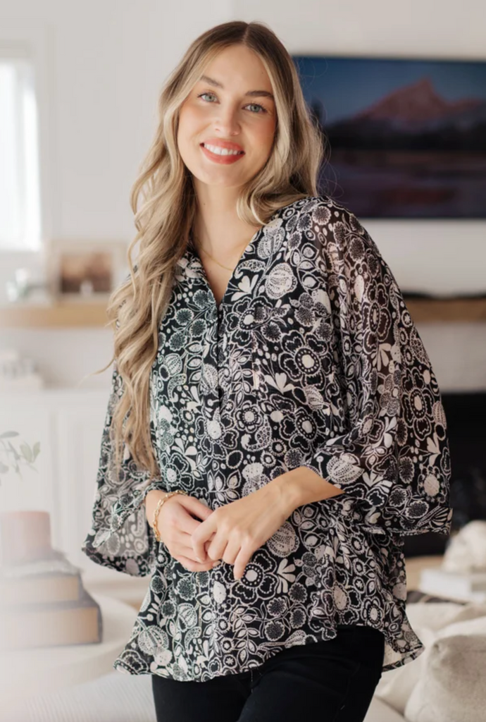 Work All Day Floral Top-Timber Brooke Boutique, Online Women's Fashion Boutique in Amarillo, Texas