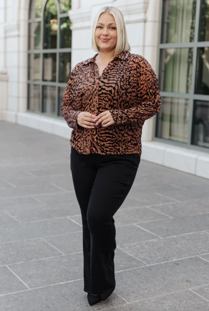 So Fierce Animal Print Blouse-Timber Brooke Boutique, Online Women's Fashion Boutique in Amarillo, Texas