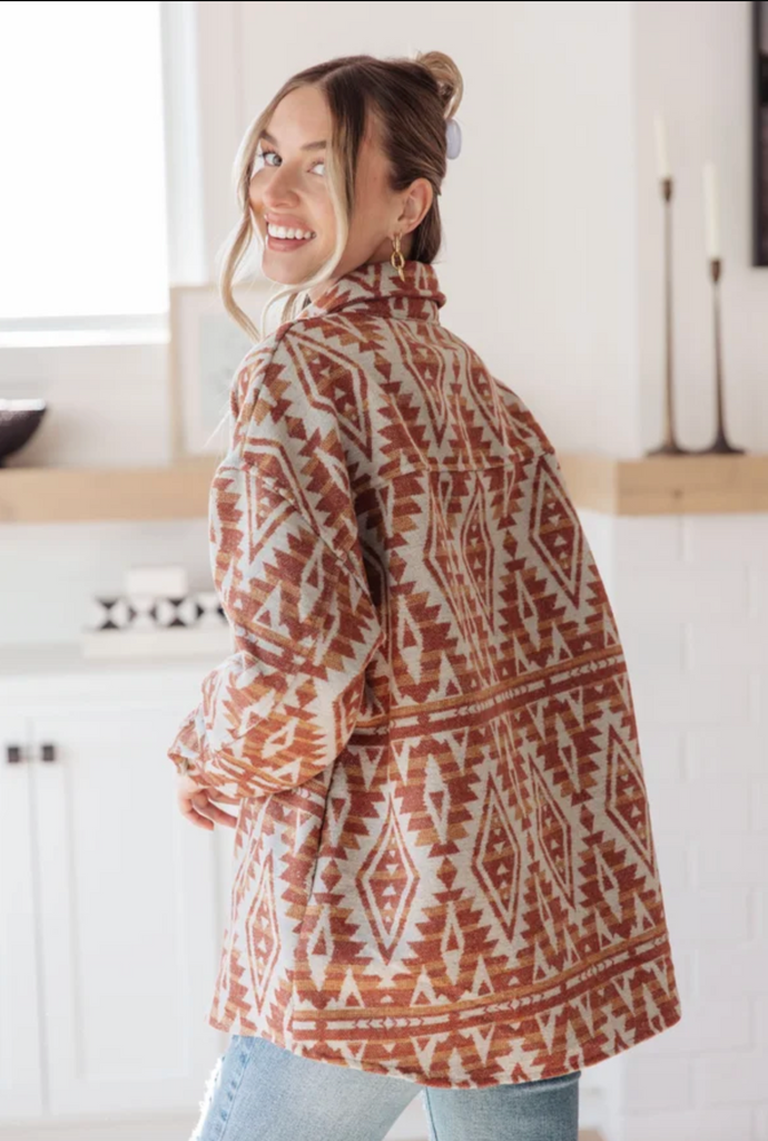 Gather Round Aztec Shacket-Timber Brooke Boutique, Online Women's Fashion Boutique in Amarillo, Texas