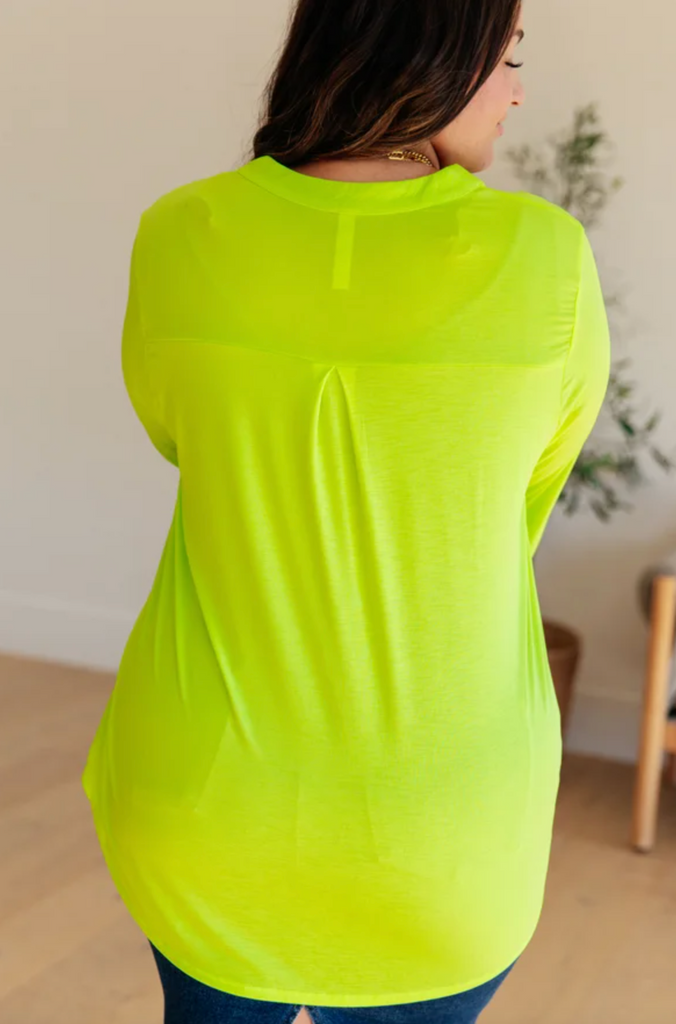 Lizzy Top in Neon Green-Timber Brooke Boutique, Online Women's Fashion Boutique in Amarillo, Texas