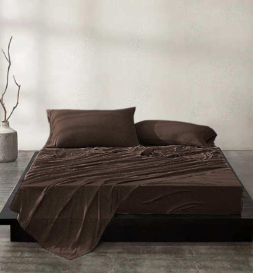 Brown Extra Soft Luxury Sheet Set-Sheets-Timber Brooke Boutique, Online Women's Fashion Boutique in Amarillo, Texas